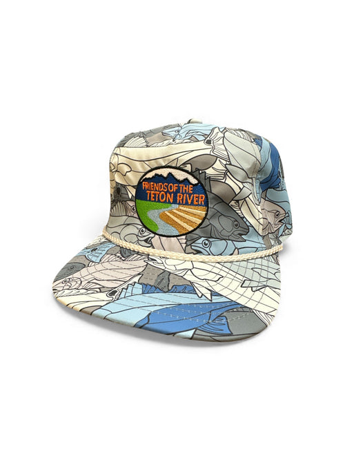 Fish Graphic Hat with Oval Patch